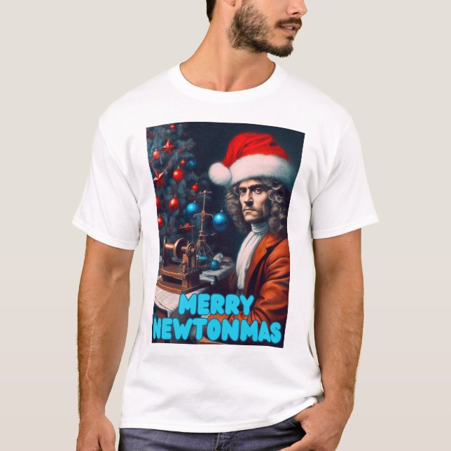 Camiseta Feliz Newtonmas Sir Isaac Newton (Frente)