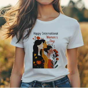 Camiseta Feliz nome da mulher internacional