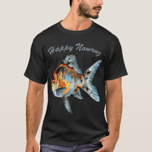 Camiseta Feliz Nowruz Shubunkin Goldfish Ano Novo Persa P