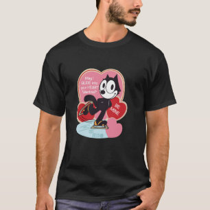 Camiseta Feliz O Gato Patinando no Gelo no Dia dos Namorado