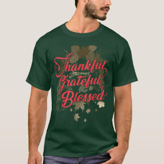Camiseta Feliz Obrigado de outono do outono, abençoado e ag