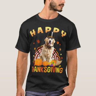 Camiseta Feliz Ouro de Ação de Graças, Retriever Turquia Pe