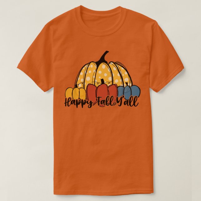 Camiseta Feliz outono de yall1 2 (Frente do Design)