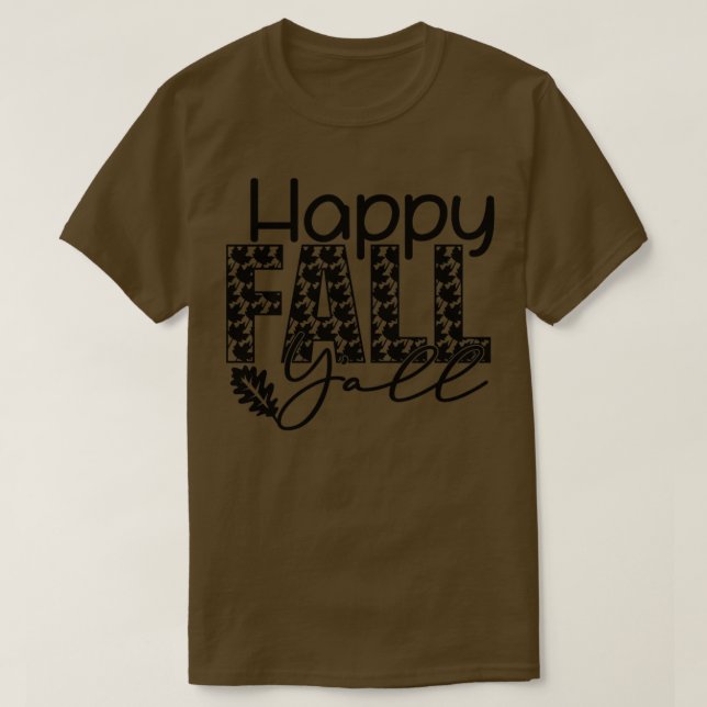 Camiseta Feliz outono de yall22 (Frente do Design)