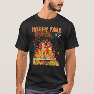 Camiseta Feliz Outono para Todos Cachorro Pastor Alemão No