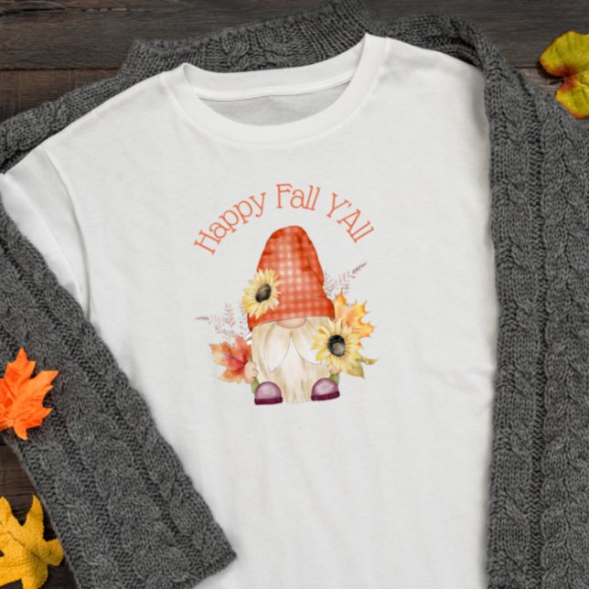 Camiseta Feliz Outono para Todos Gnome (Criador carregado)