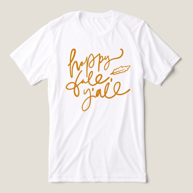Camiseta Feliz outono Y (Design frontal)