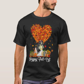Camiseta Feliz outono, Y'all Shih Tzu Autumn Pumpkins 1
