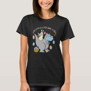 Camiseta Feliz Ovo De Coelhinho De Páscoa E Árvore Cuta Din