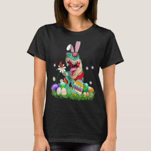 Camiseta Feliz Ovo De Coelhinho De Páscoa E Árvore Cuta Din