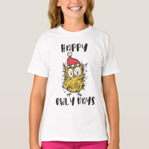 Camiseta Feliz Owly Days Engraçado Papai noel Coruja