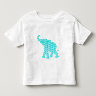 Camiseta Feliz Padrões de Turquesa de Arte Elefante