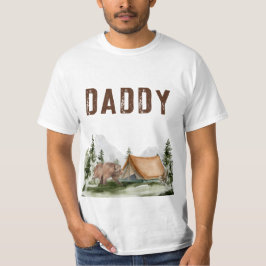 Camiseta Feliz Pai de aniversário do Urso da Floresta de Ca