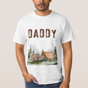 Camiseta Feliz Pai de aniversário do Urso da Floresta de Ca