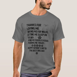Camiseta Feliz Pai De Cachorro Dia de os pais Da Filha E Fi