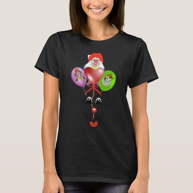 Camiseta Feliz Palhaço De Aniversário Para Menina Bebê Ou B (Frente)