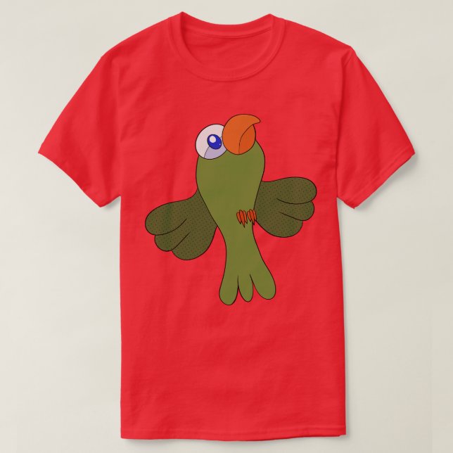 Camiseta Feliz papagaio (Frente do Design)