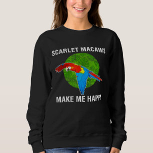 Camiseta Feliz Papagaio Scarlet Macaw