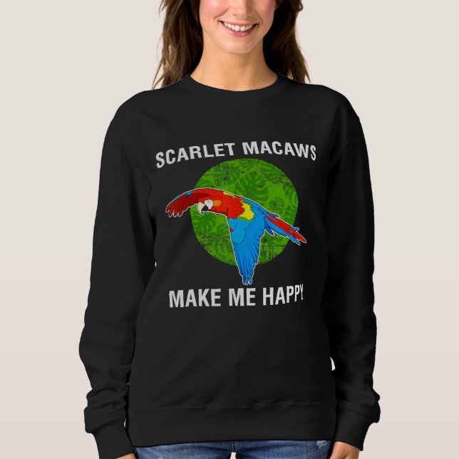 Camiseta Feliz Papagaio Scarlet Macaw (Frente)