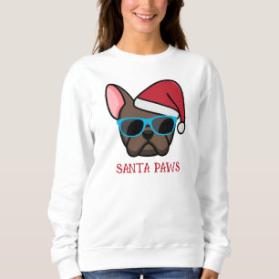 Camiseta Feliz Papai noel Castanho e Francês Natal