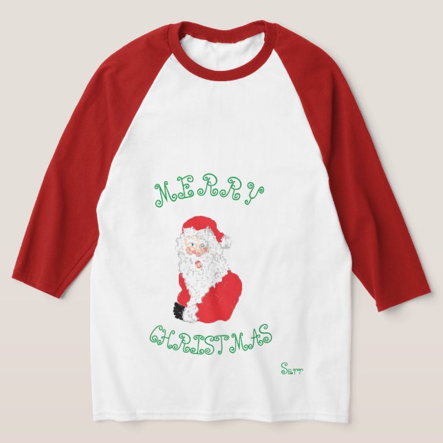 Camiseta Feliz Papai noel de Natal (Postura )