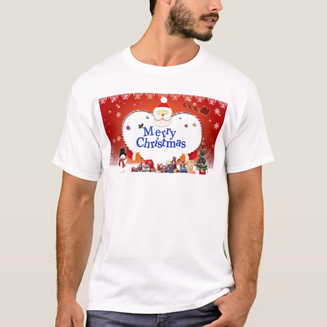 Camiseta Feliz Papai noel de Natal (Frente)