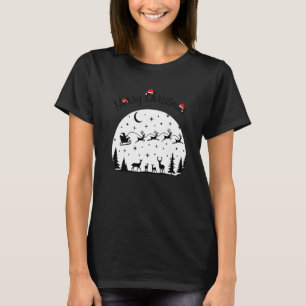 Camiseta Feliz Papai noel de Natal em seu Sleigh Kids Gir