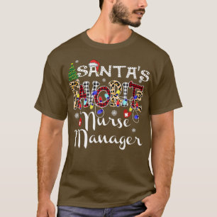 Camiseta Feliz Papai noel de Natal Gestor de Enfermeira Fav