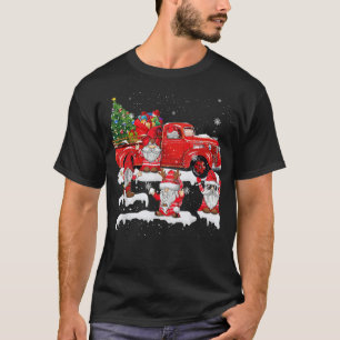 Camiseta Feliz Papai noel de Natal Gnomo com o Red Truck de