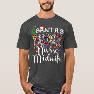 Camiseta Feliz Papai noel De Natal Para A Enfermeira Xma