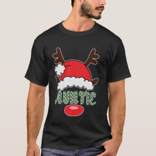 Camiseta Feliz Papai noel de Natal Tia Antlers