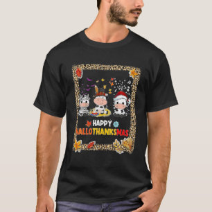 Camiseta Feliz Papais noeis de Hallothanksmas Viram o Dia d