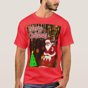 Camiseta Feliz Papais noeis de Natal e Árvore