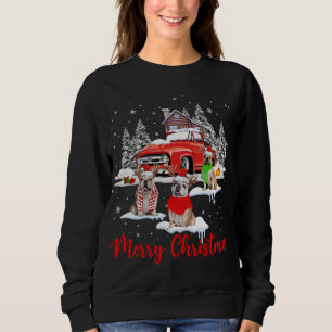 Camiseta Feliz Papais noeis De Natal Reindeer Bulldog Com T