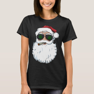 Camiseta Feliz Papais noeis do Kushmas fumando erva no Nata