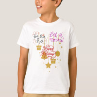 Camiseta feliz para crianças de Natal