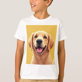 Camiseta Feliz para Crianças de Retriever