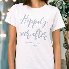 Camiseta Feliz para sempre depois do casamento Personalizad