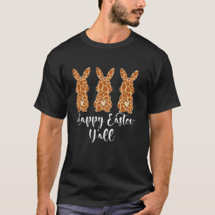 Camiseta Feliz Páscoa a Todos Coelho Girafa Coelho Dia de P