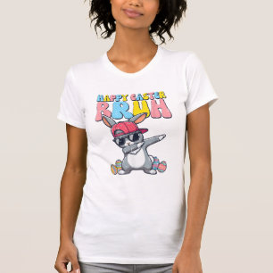 Camiseta Feliz Páscoa Bruh Bunny Dab Rabbit Dança Meninos C