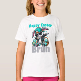 Camiseta Feliz Páscoa Bruh, Coelho da Páscoa Dabbing