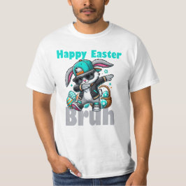 Camiseta Feliz Páscoa Bruh, Coelho da Páscoa Dabbing