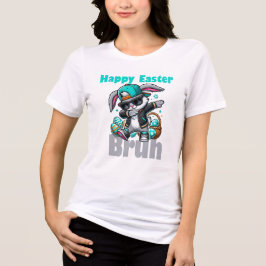 Camiseta Feliz Páscoa Bruh, Coelho da Páscoa Dabbing 