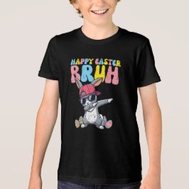 Camiseta Feliz Páscoa Bruh Coelho Dab Coelho Dança