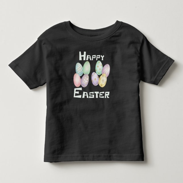 Camiseta Feliz Páscoa, Caça aos Ovos de Páscoa (Frente)