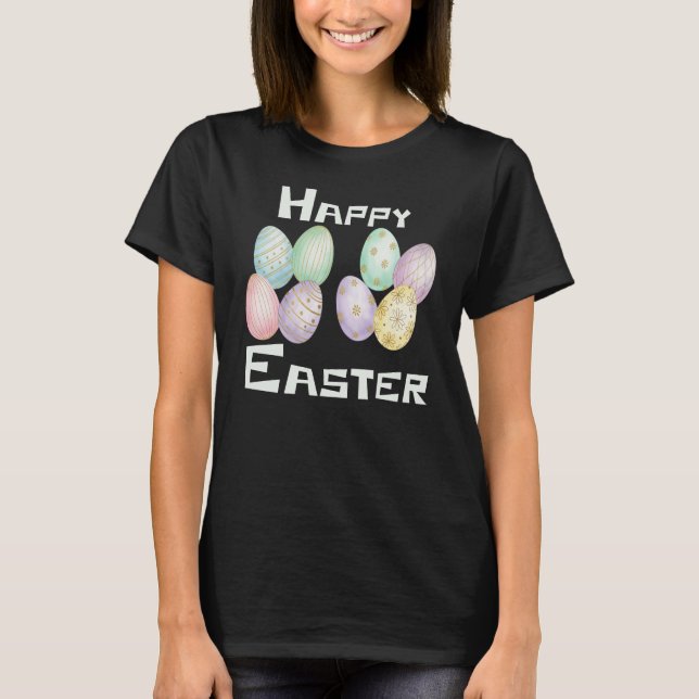 Camiseta Feliz Páscoa, Caça aos Ovos de Páscoa (Frente)
