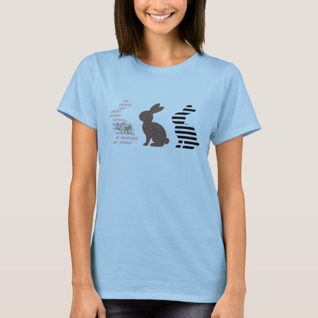 Camiseta Feliz Páscoa Coelhinho Leopardo da Páscoa Fofo  (Frente)