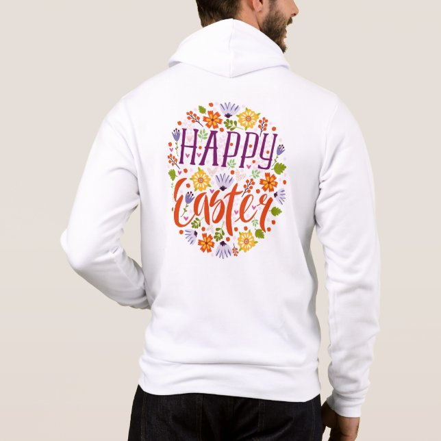 Camiseta Feliz Páscoa com Flores de Primavera-23143 (Verso)
