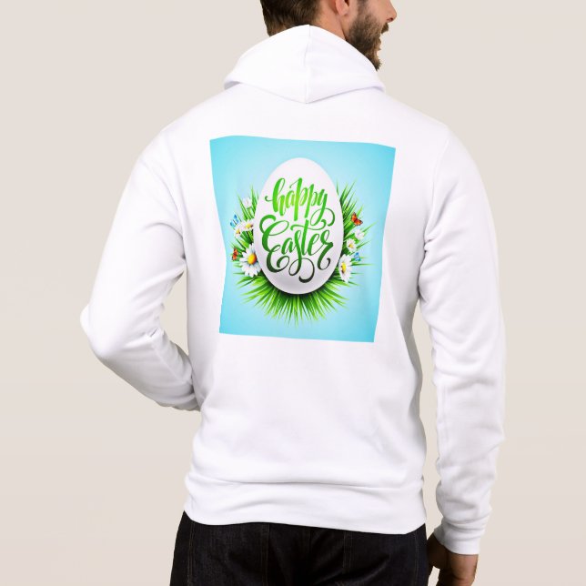 Camiseta Feliz Páscoa com Flores de Primavera-23180 (Verso)