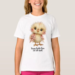 Camiseta Feliz Páscoa de uma adorável franguinha!